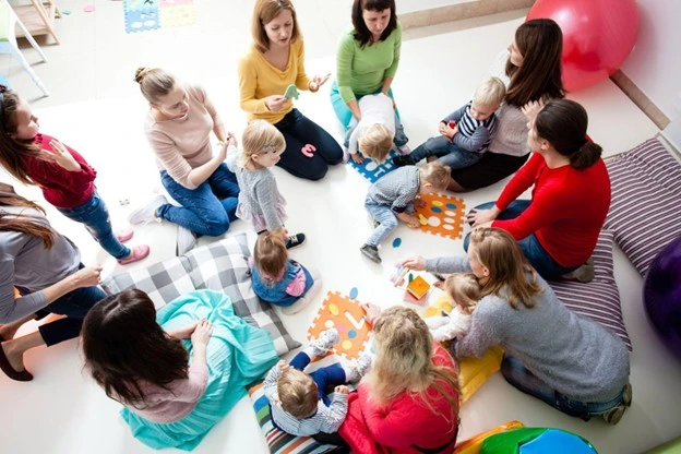 Moms in a support group